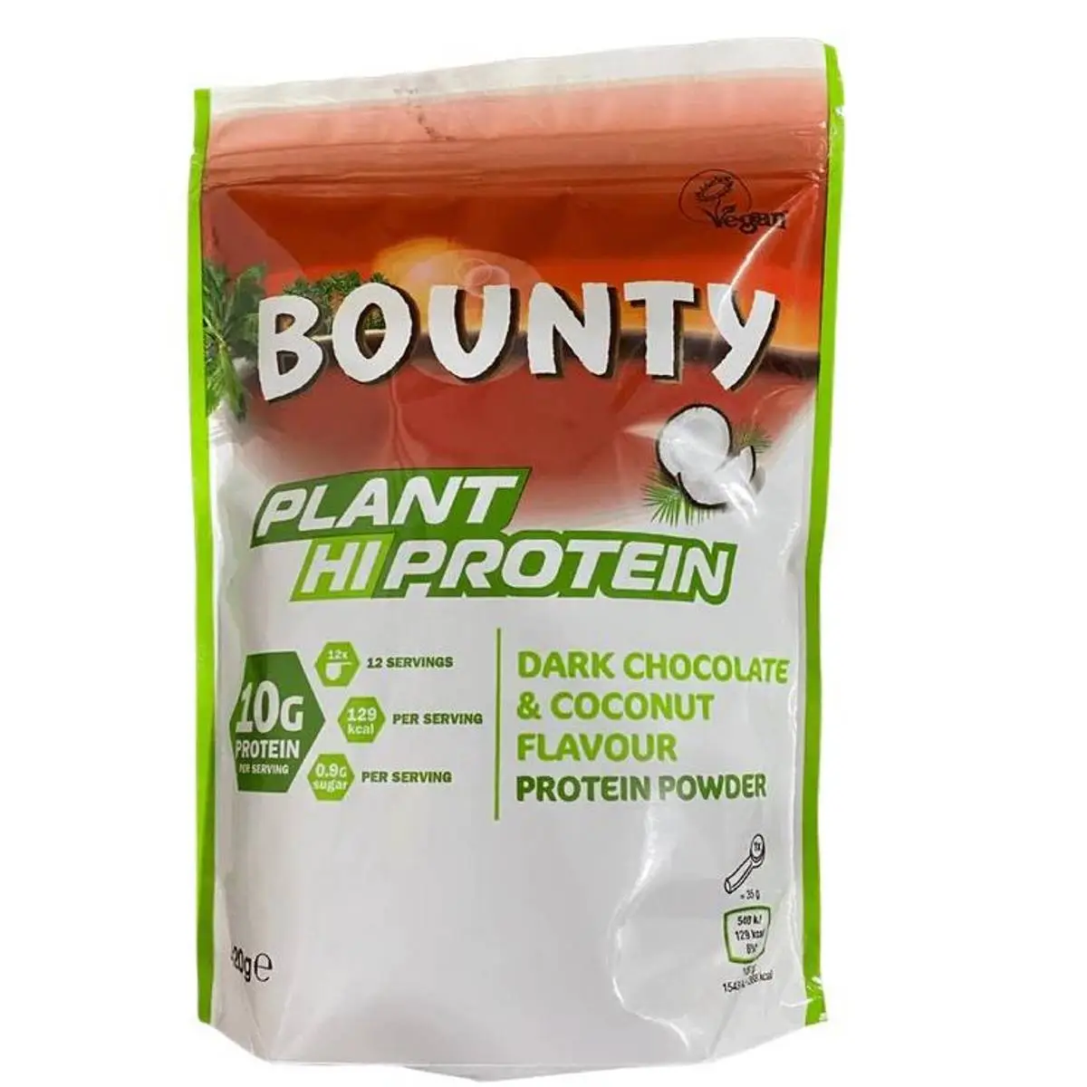 Fitnessgrossisten Mars Wrigley - Bounty Plant Protein Powder, 420g, Dark Chocolate & Coconut