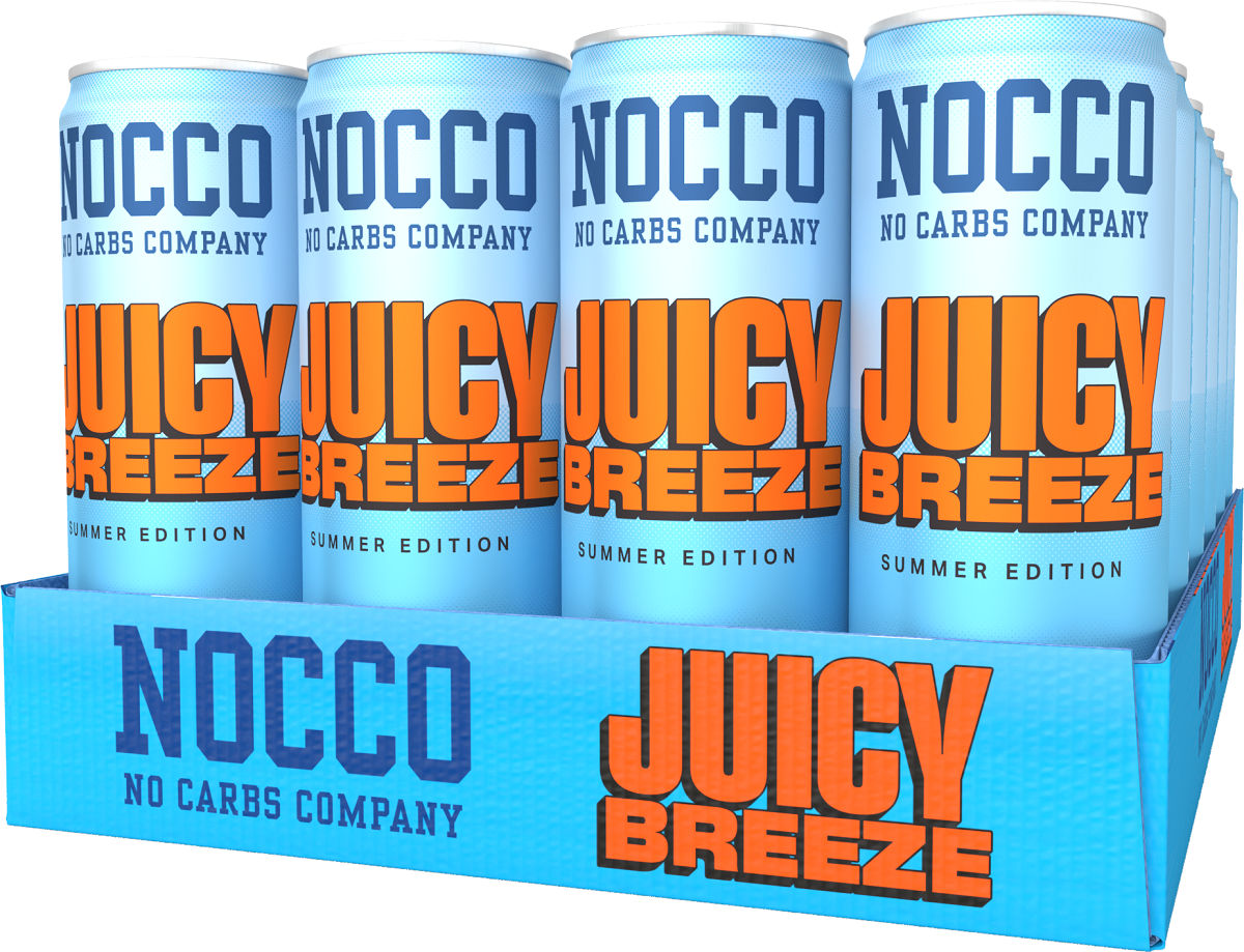 SportOutlet NOCCO BCAA, 330ml X 24stk, Juicy Breeze - Bilde 3