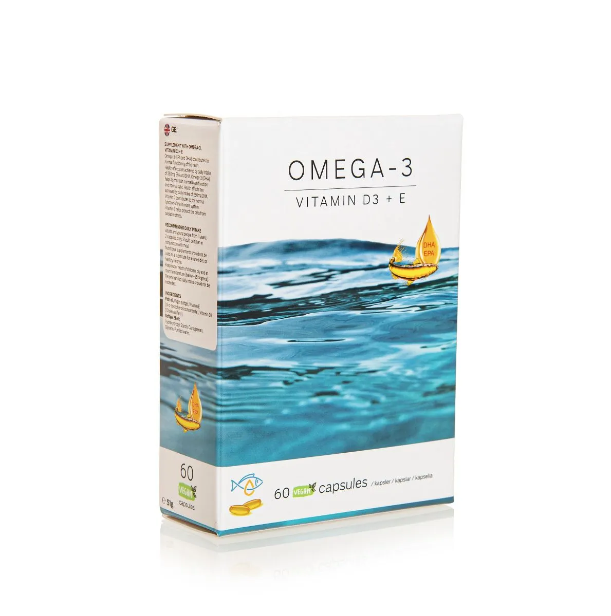 Immitec Norge Omega-3 Med Vitamin D3 + E - 60 Kapsler - Bilde 3