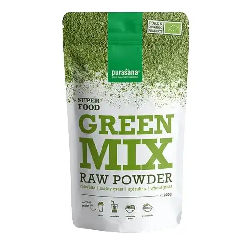 Fitnessgrossisten Purasana Green Mix Powder, 200g, ØKO
