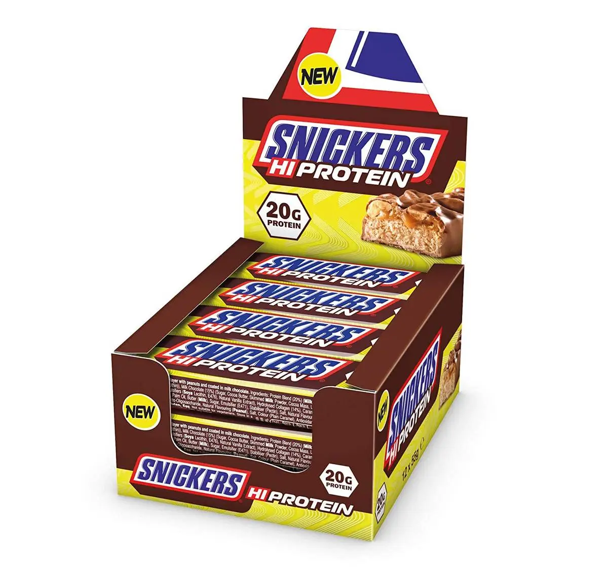 Fitnessgrossisten Snickers HiProtein Bar - 12x55g - Original