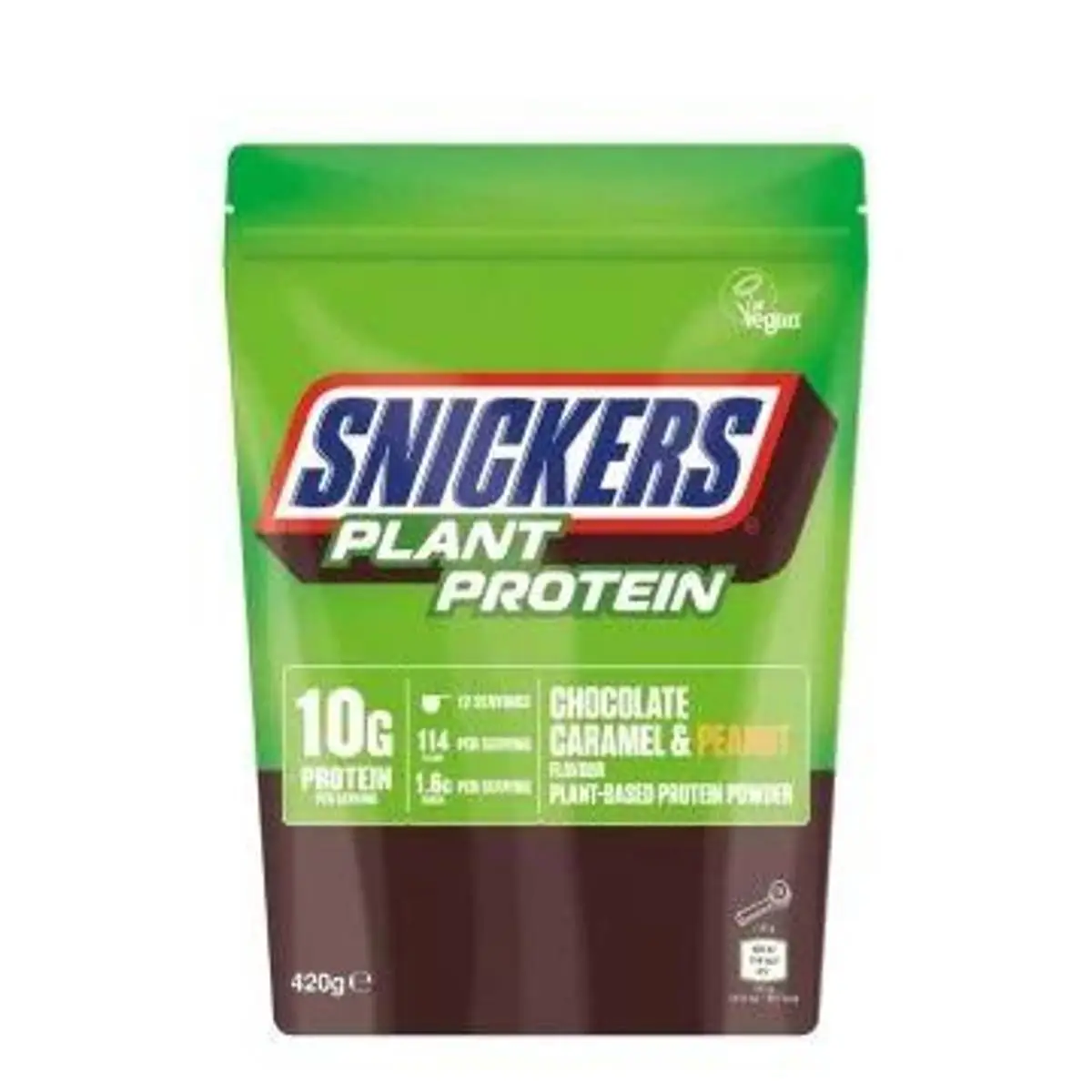 Fitnessgrossisten Mars Wrigley - Snickers Plant Protein Pulver, 420g, Chocolate, Caramel & Peanut