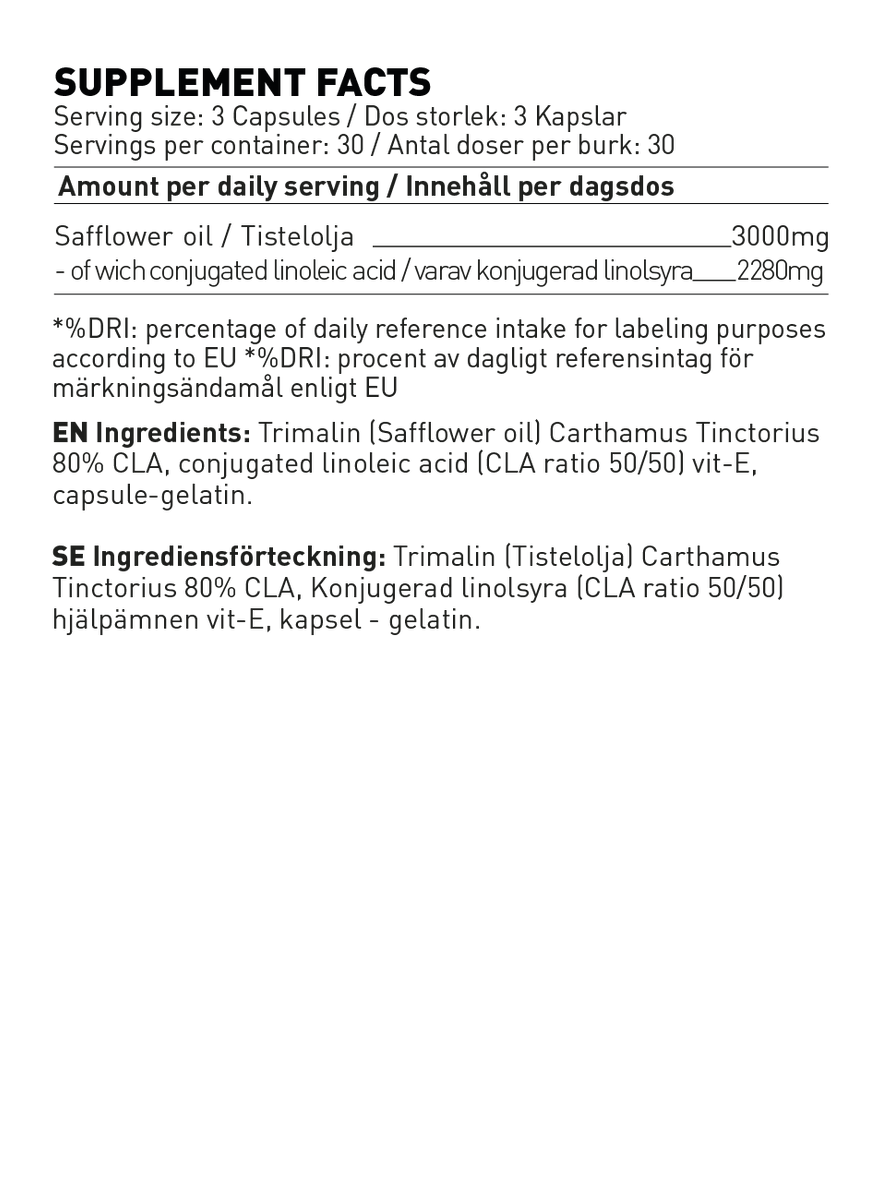 Fitnessgrossisten Swedish-Supplements - CLA 90 Caps - Bilde 2