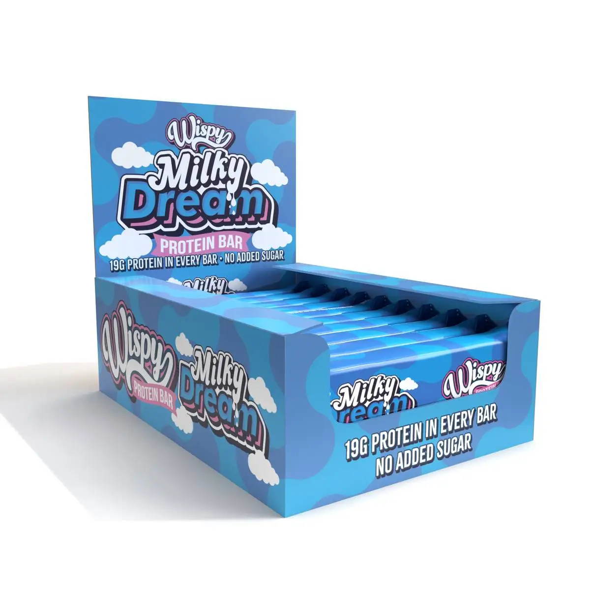 Fitnessgrossisten Wispy Protein Bar - 55g X 10stk - Milky Dream