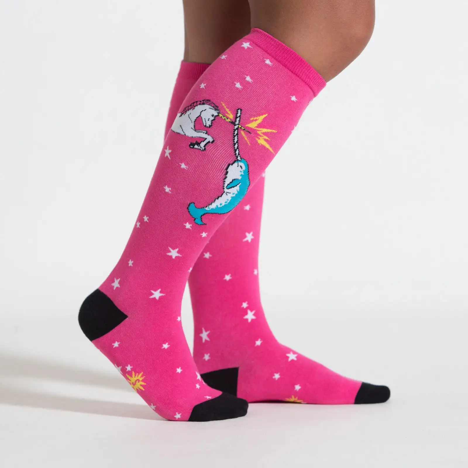 SockItToMe Knee High Funky - Unicorn Vs Narwhal - Bilde 2