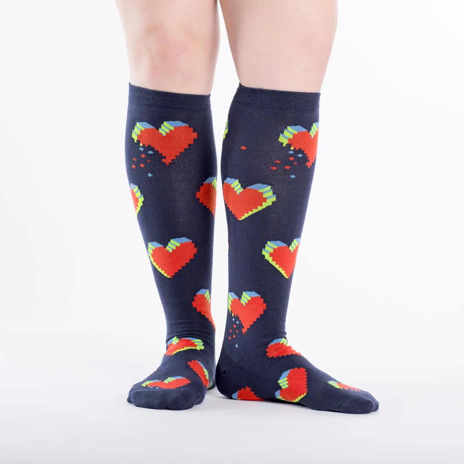 SockItToMe Knee High Funky - Pixelated Hearts - Bilde 3