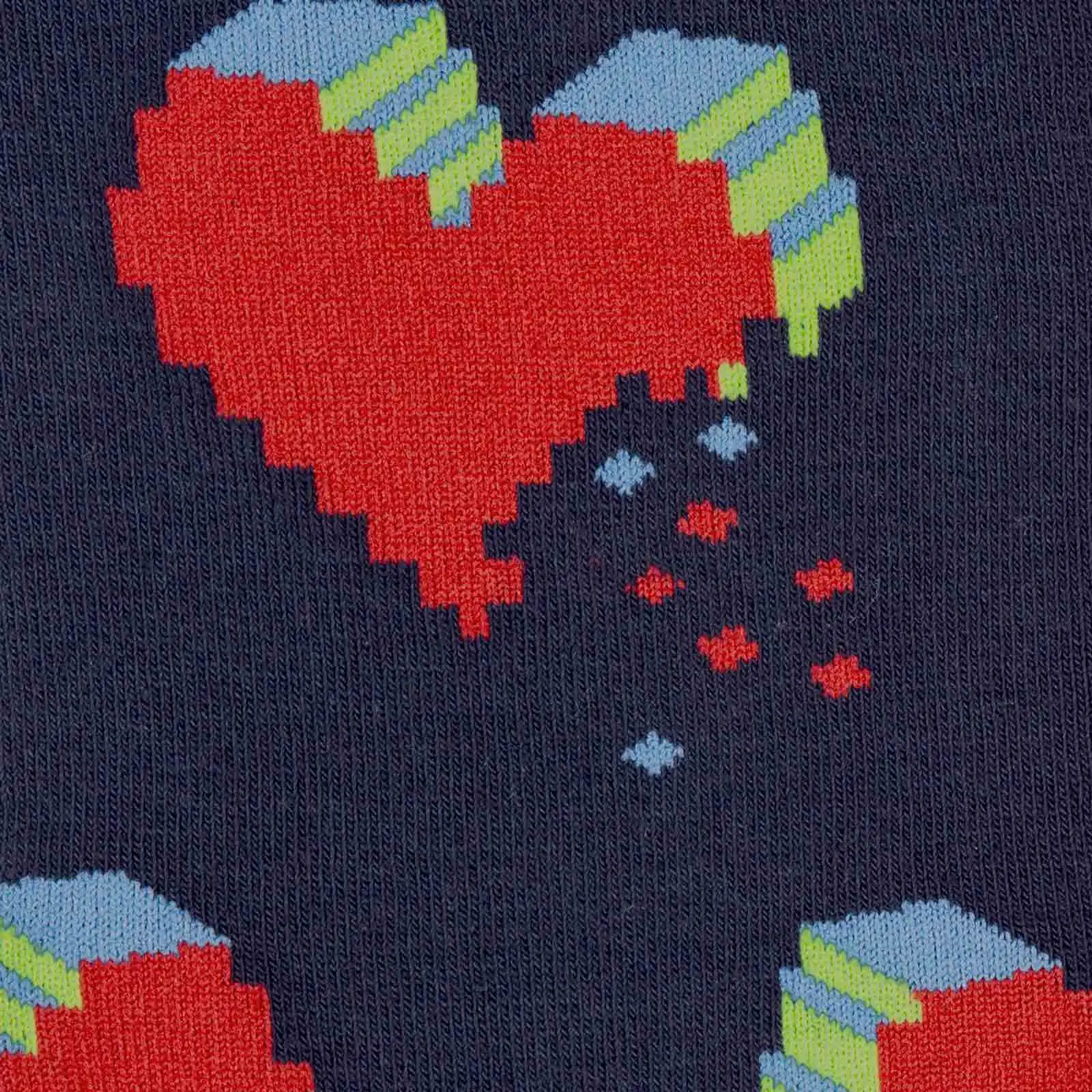 SockItToMe Knee High Funky - Pixelated Hearts - Bilde 2