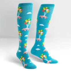 SockItToMe Knee High Funky - When Pigs Fly