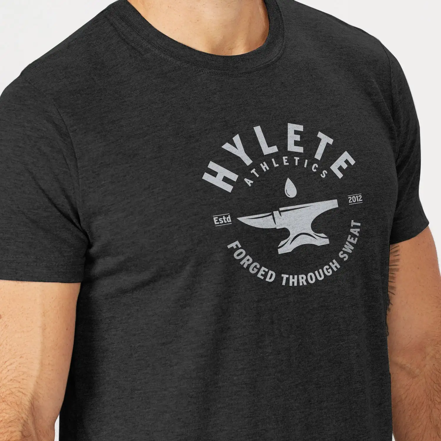 HYLETE Forged Tri-blend Crew (Deset Sand/Black) - Bilde 3