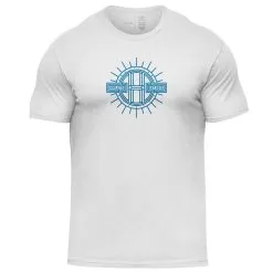 HYLETE Monoline Tri-blend Crew (White/Baltic Blue)