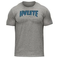HYLETE Trashed Tri-blend Crew (Heather Grey/Agean)