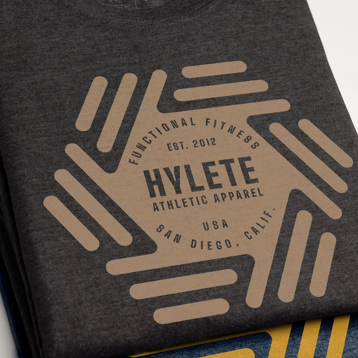 HYLETE Vortex Tri-blend Crew (Vintage Indigo/Mint) - Bilde 2