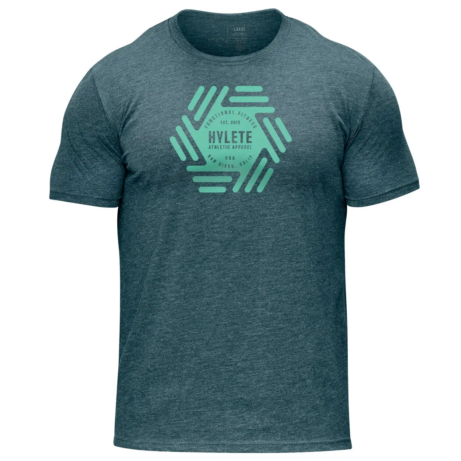 HYLETE Vortex Tri-blend Crew (Vintage Indigo/Mint) - Bilde 4