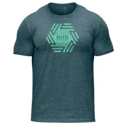 HYLETE Vortex Tri-blend Crew (Vintage Indigo/Mint)
