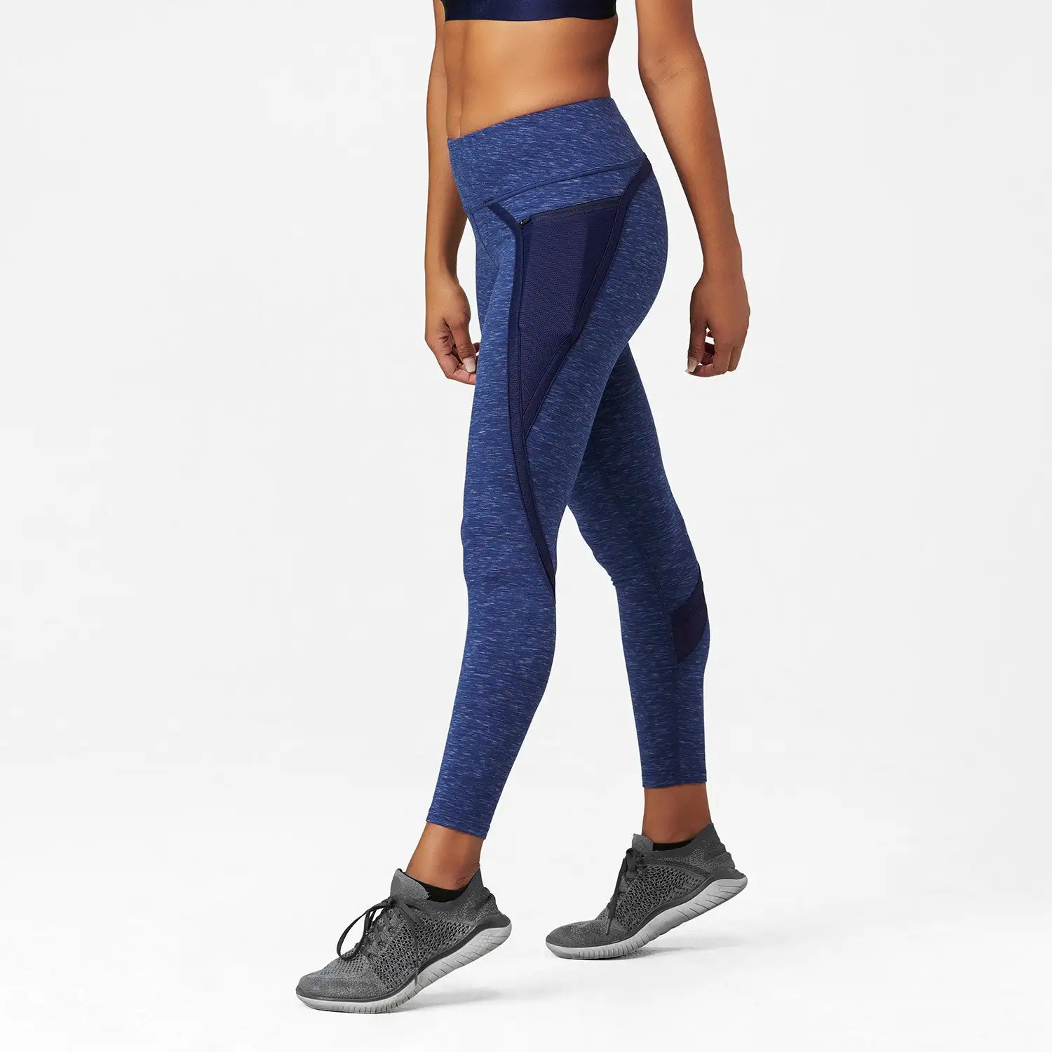 HYLETE Womens Nimbus Tight (Heather Navy/Navy) - Bilde 8