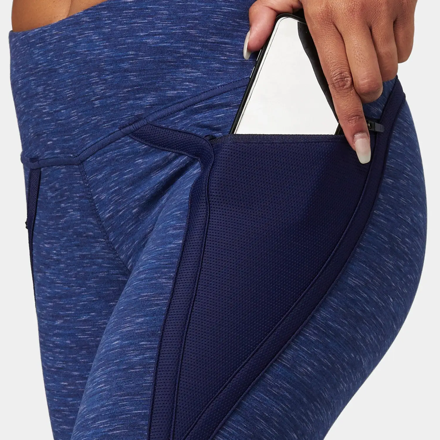 HYLETE Womens Nimbus Tight (Heather Navy/Navy) - Bilde 5