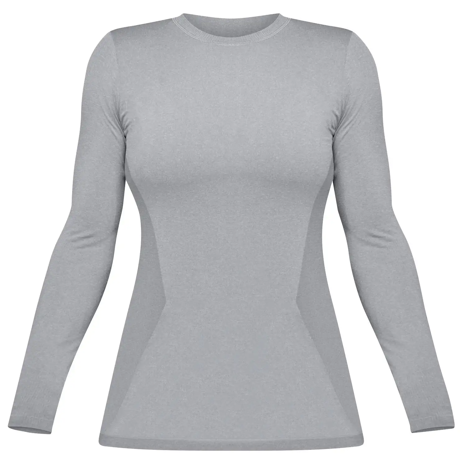 HYLETE Womens Circuit Performance Long Sleeve (Heather Cool Gray