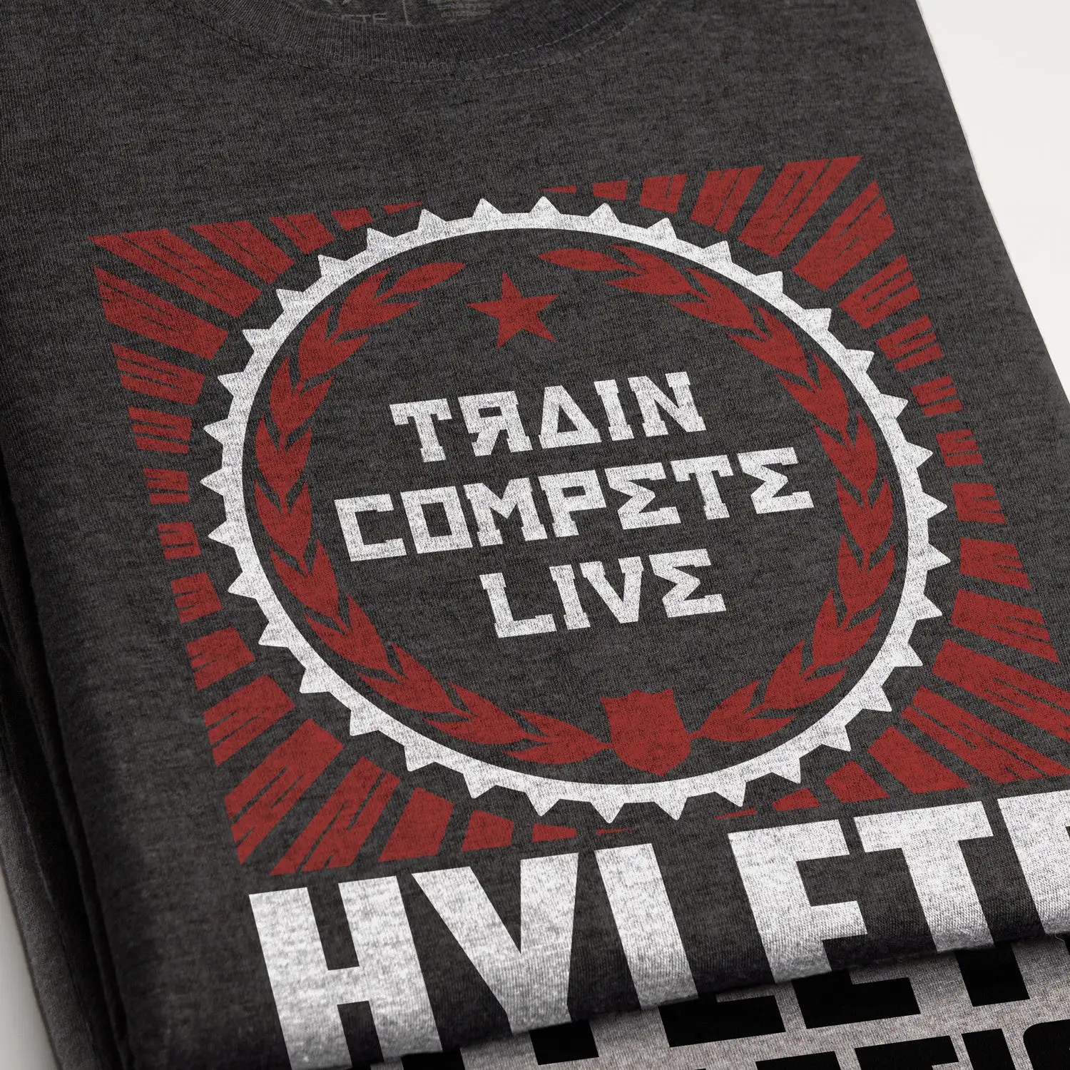 HYLETE Propaganda Tri-blend Crew (Vintage White/Brick) - Bilde 2
