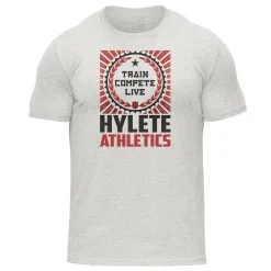 HYLETE Propaganda Tri-blend Crew (Vintage White/Brick)