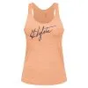 HYLETE Womens Script Tri-blend Tank (Vintage Peach/Blue)