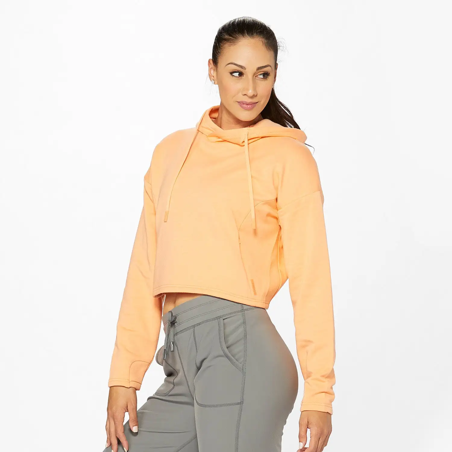 HYLETE Eclipse Cropped Hoodie (Cantaloupe) - Bilde 9