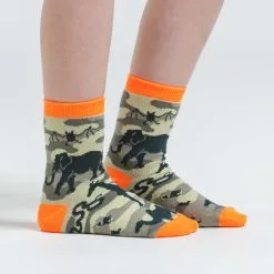 SockItToMe Junior Crew - Animal Camo