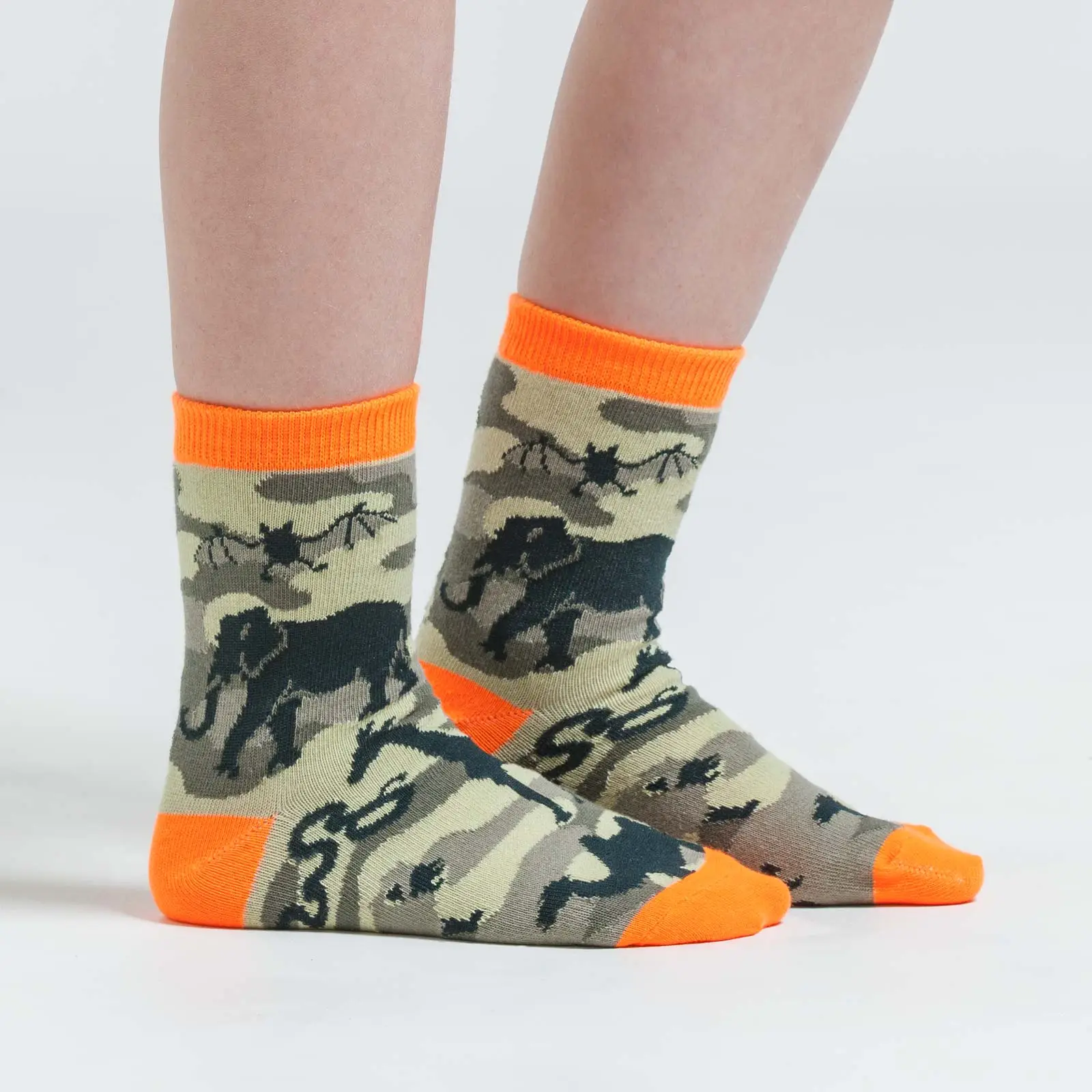 SockItToMe Junior Crew - Animal Camo