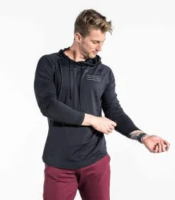 Virus - Knight ECO Thread Long Sleeve Hoodie - Black/Silver