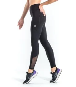 Virus - Utility High Rise Compression Pant - Black/Silver