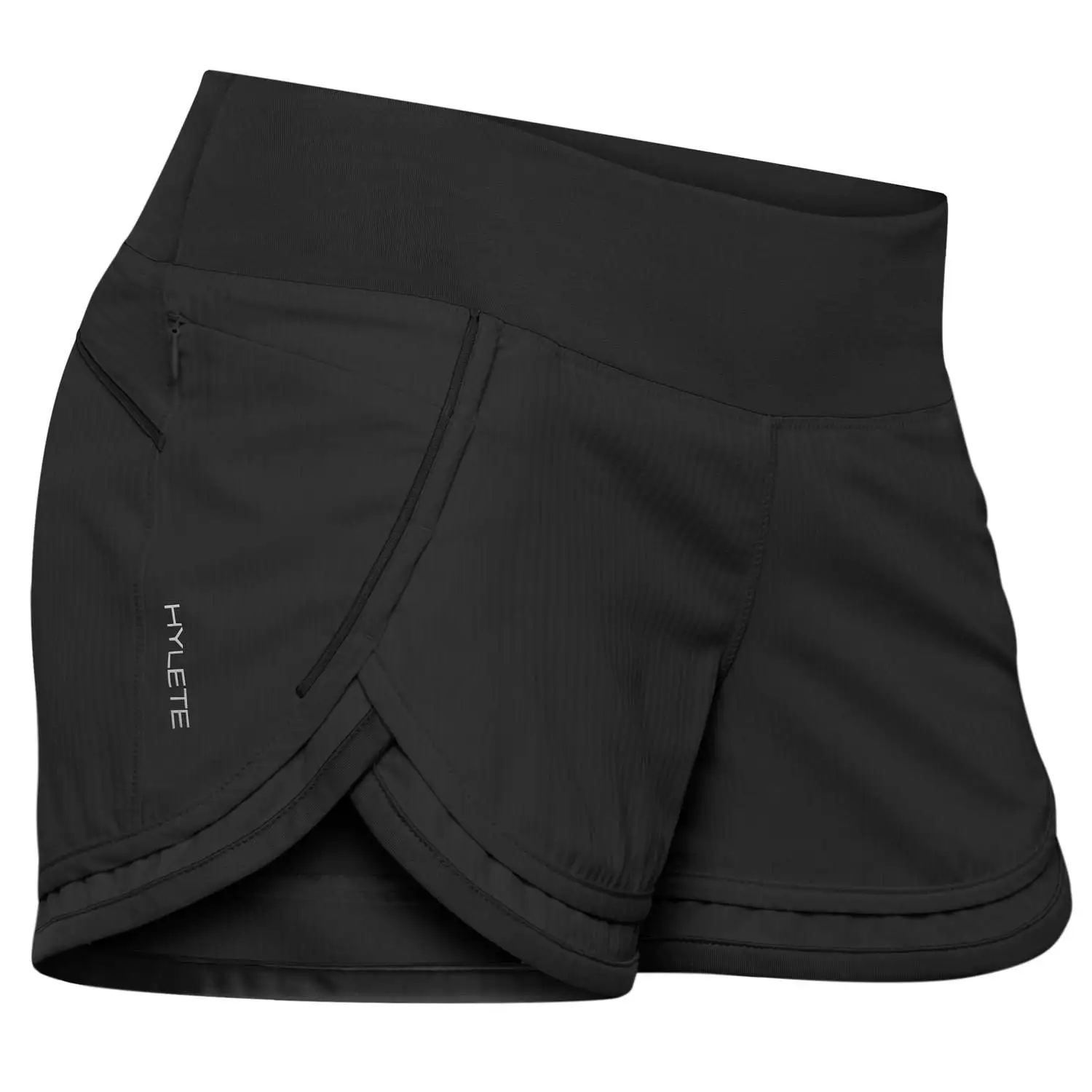 HYLETE Womens Iris Scallop Short (Black/Stealth Black) - Bilde 13