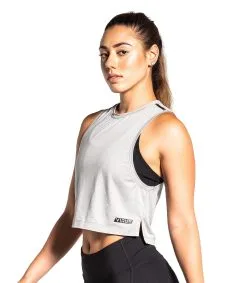 Virus - Pistol ECO Thread Crop Tank - Heather Grey