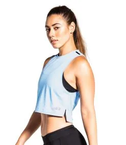 Virus - Pistol ECO Thread Crop Tank - Light Blue