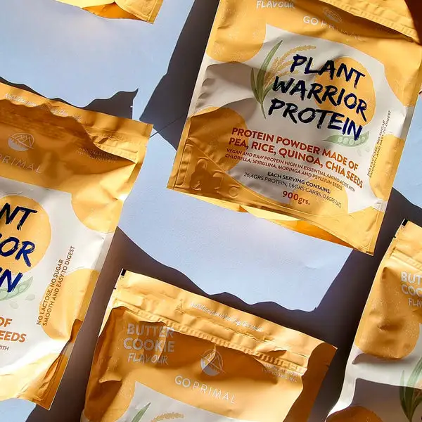GoPrimal-Plant Warrior Protein. Vegan Protein With Superfoods - Butter Cookie Flavour - Bilde 2