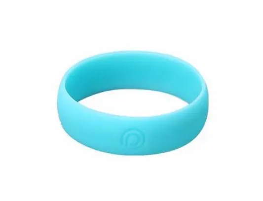 Vendor-unknown Pyrkiä - Turquoise Thin Silicone Ring (6mm)