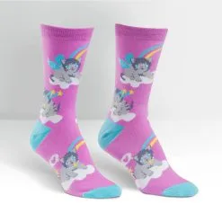 SockItToMe Womens Crew - A Purrfect World