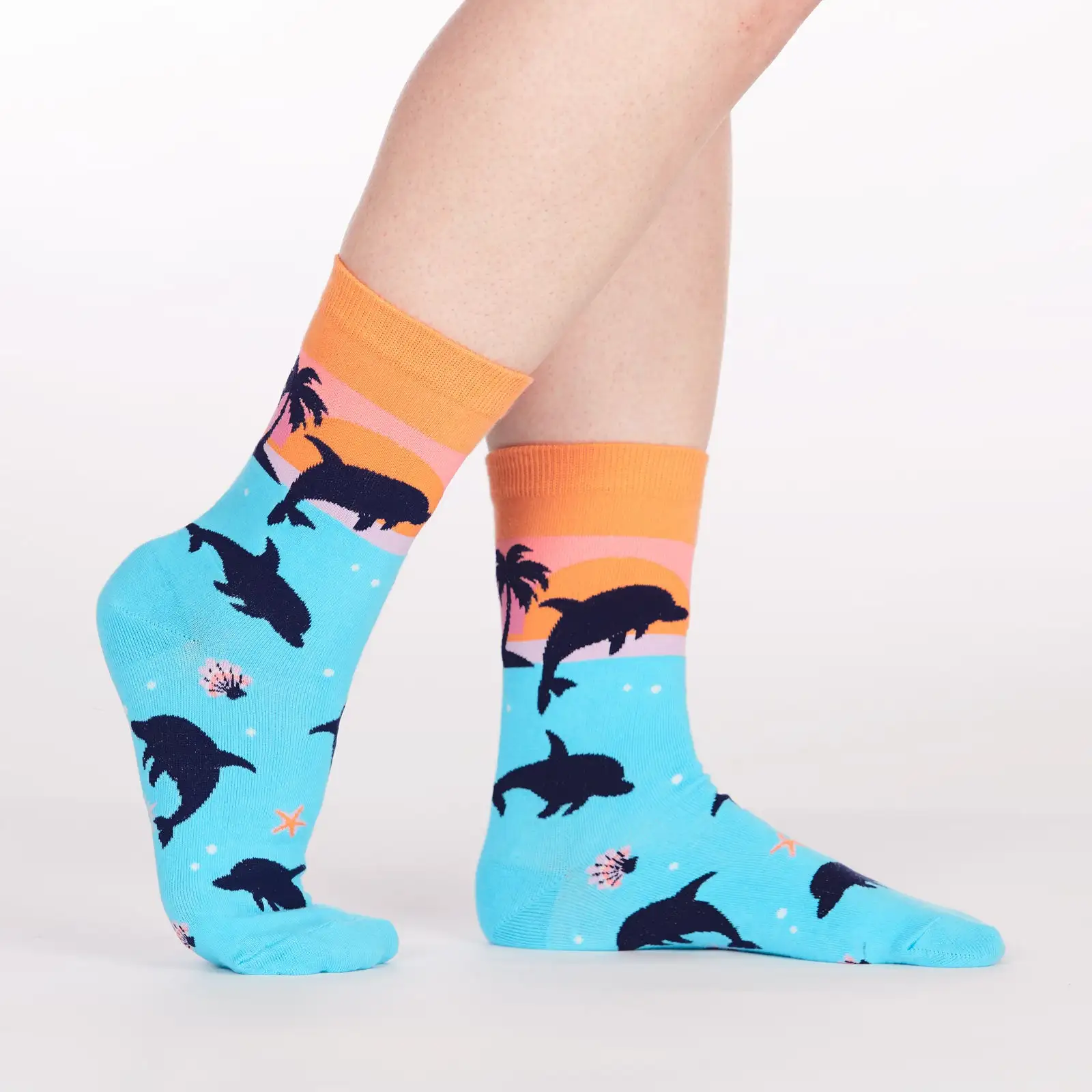SockItToMe Womens Crew - Dancing Dolphins - Bilde 2