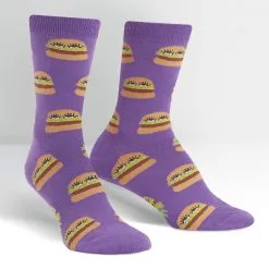 SockItToMe Womens Crew - Cute Burgers