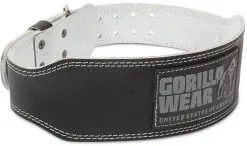 Fitnessgrossisten Leather Padded Belt (10cm), Black/Gray